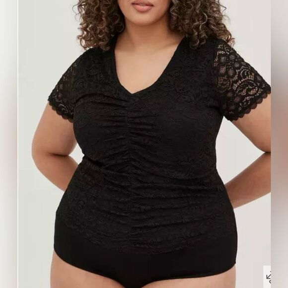 Torrid Size Large Black Lace Bodysuit NEW - Picture 1 of 11